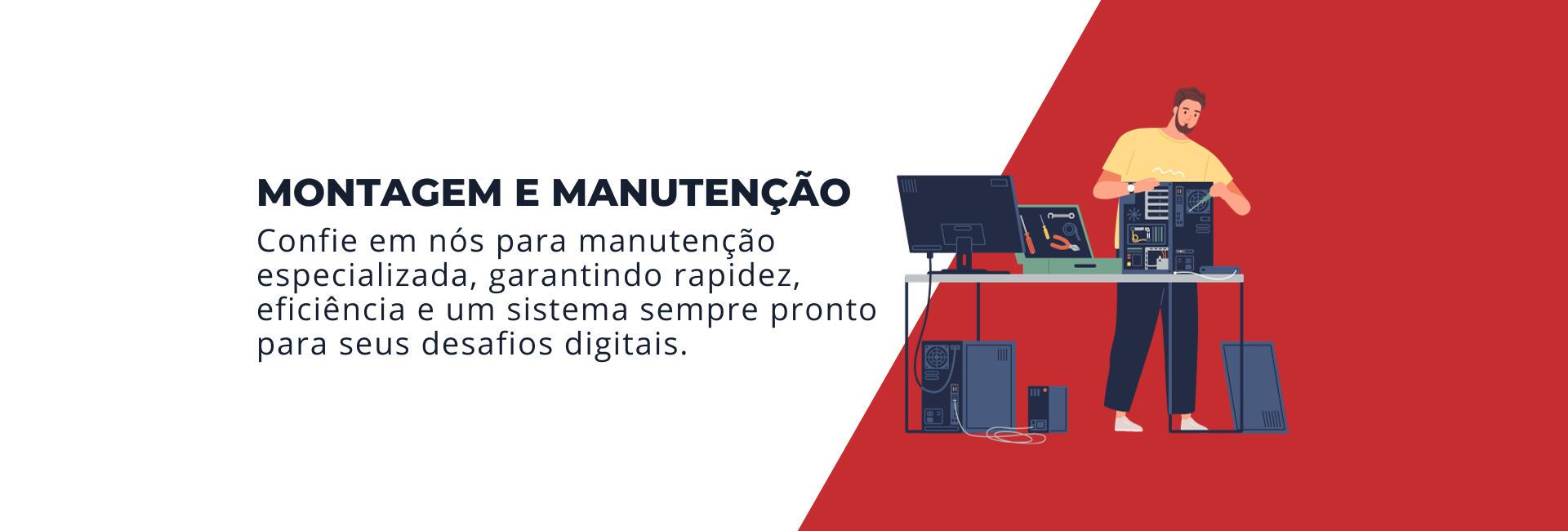 Banner para montagem e manutenção